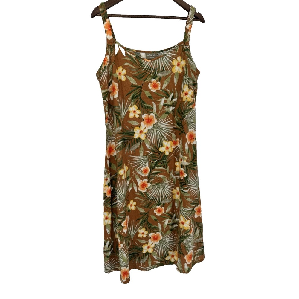 Naturals D&Co Dress Sleeveless Beach Linen Beach‎ Resort Vacation Tropical MP